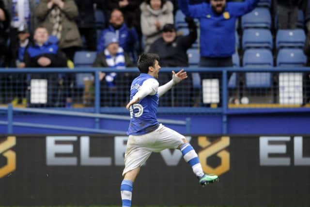 Fernando Forestieri celebrates scoring against Preston on his first appearance since August
