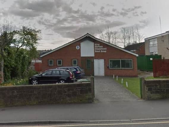 The scout hut on Burncross Road, Chapeltown, was broken into