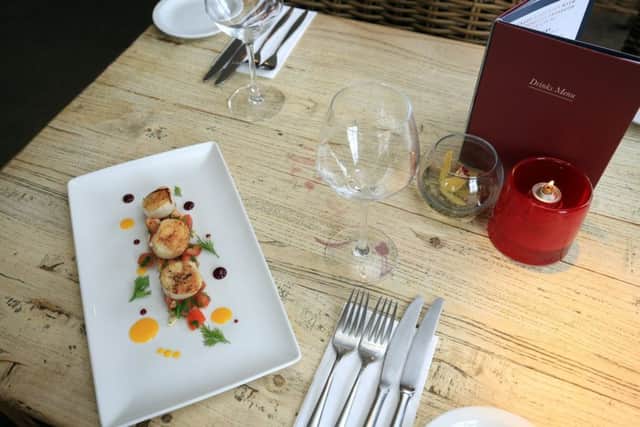 Food review at Prince of Wales on Ecclesall Road South. The scallops dish. Picture: Chris Etchells