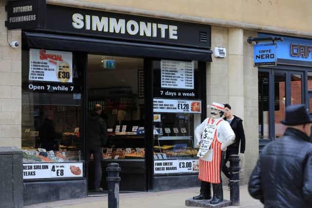 Simmonite butcher, Division Street, Sheffield.