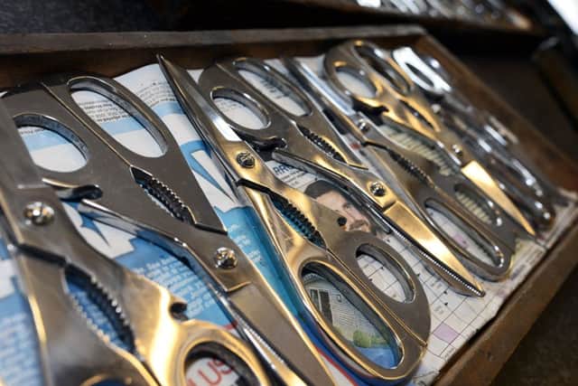 The first batch of Kickstarter funded Kutrite Scissors, about to be despatched. Picture: Marie Caley