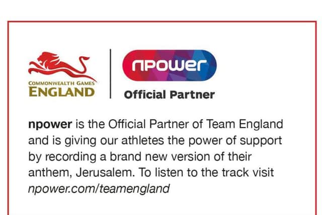 npower is the Official Partner of Team England