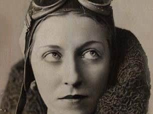 A glamorous portrait of Amy Johnson, who became a popular heroine