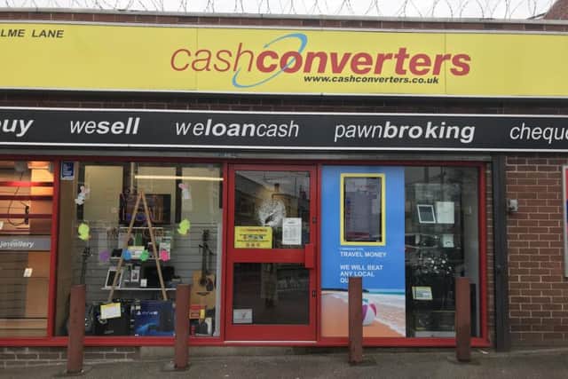 The damage at Cash Converters.