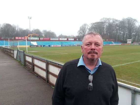 Sheffield FC chairman Richard Tims at the club's ground in Dronfield