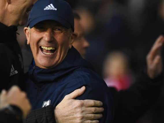 Tony Pulis was all smiles before kick off... but his manner soon changed. (Simon Bellis/Sportimage)