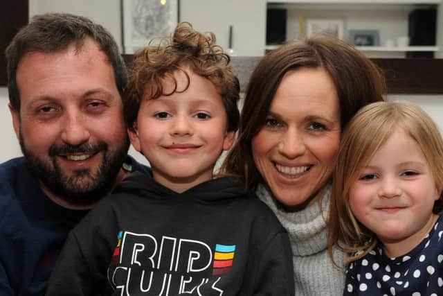 Rachel and her husband Matt with their children William, 6 and Emma, 3 (Picture: Andrew Roe)