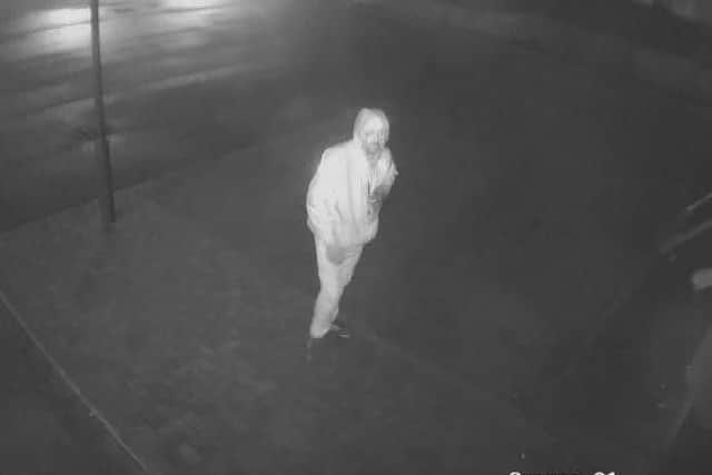 Police are hunting for the man in this CCTV image in connection with a burglary