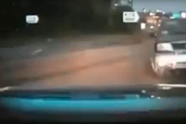 Footage of the chase.