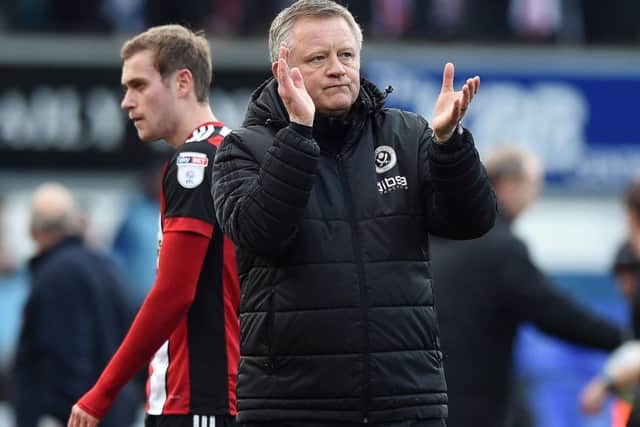 Chris Wilder takes charge of his 100th Sheffield United game when Millwall visit Bramall Lane: Robin Parker/Sportimage
