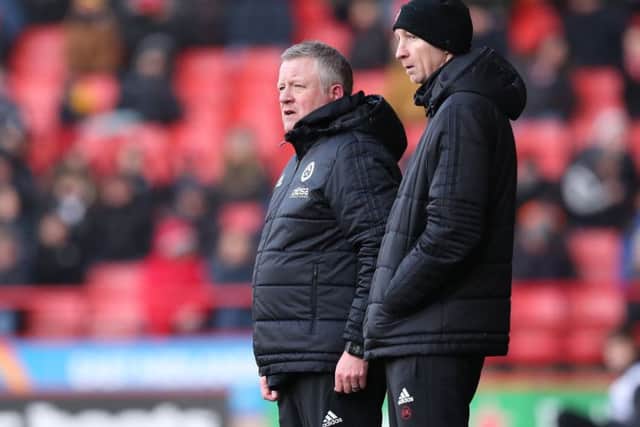 Chris Wilder and Alan Knill (right) are chasing back to back promotions with Sheffield United: Simon Bellis/Sportimage