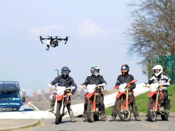 South Yorkshire Police's off-road bike team now uses a drone