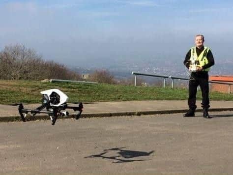 Drones were trialed during the week