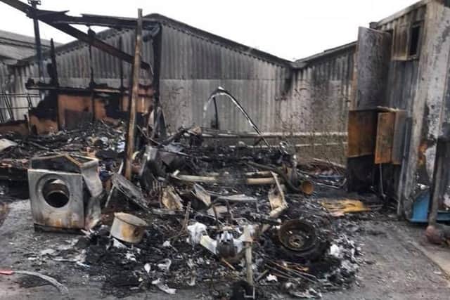 The damaged yard.