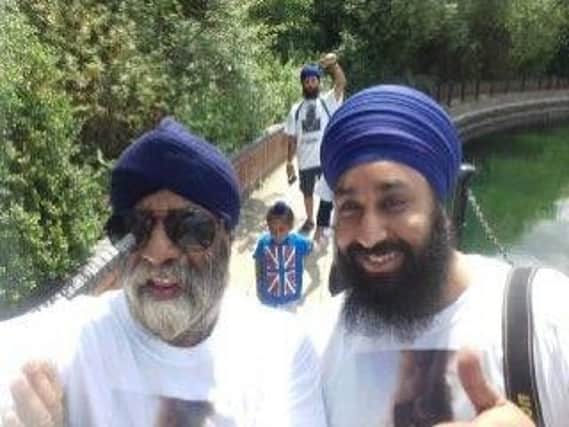 Jarnel Singh (left) with fellow Sikh Youth Doncaster fundraiser Daljit Singh