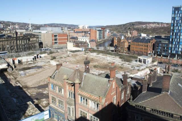 A view of the old market site where Sheffield Castle once stood. Picture: Dean Atkins