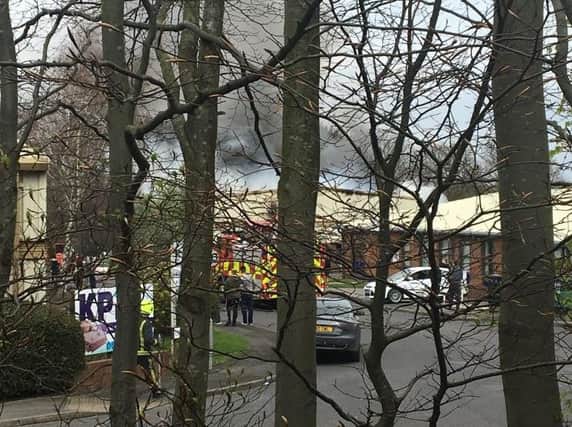 Firefighters are dealing with a blaze at a food production factory in Rotherham