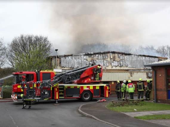 Firefighters dealt with a blaze at a warehouse in Rotherham yesterday (Pic: Tim Ansell)
