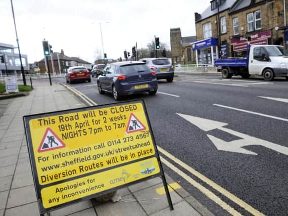 Ecclesall Road is due to be closed at night for two weeks, starting on Thursday, April 19