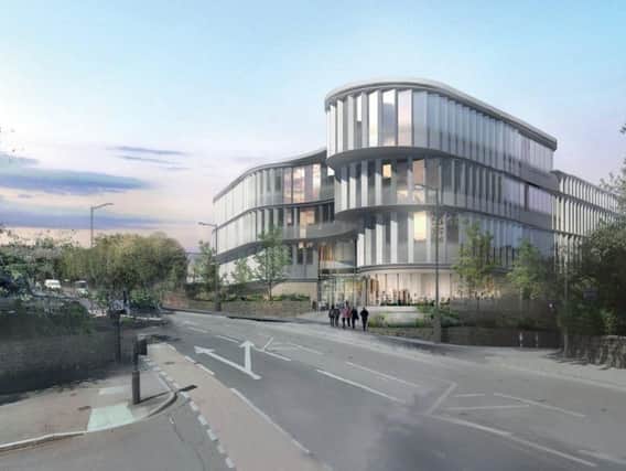 The University of Sheffield's proposed new faculty of social sciences department, to be built on sports pitches off Northumberland Road, opposite Weston Park hospital. Photo: HLM/University of Sheffield