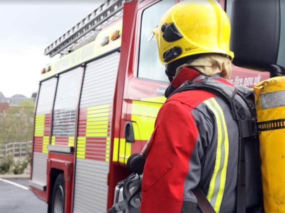 Firefighters dealt with a blaze at a car wash in Barnsley this morning