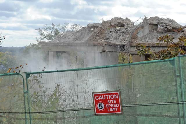 Hallam Towers being demolished last year
