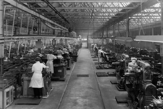 Women Of Steel at work in the munitions factory - helping to win the fight for freedom.