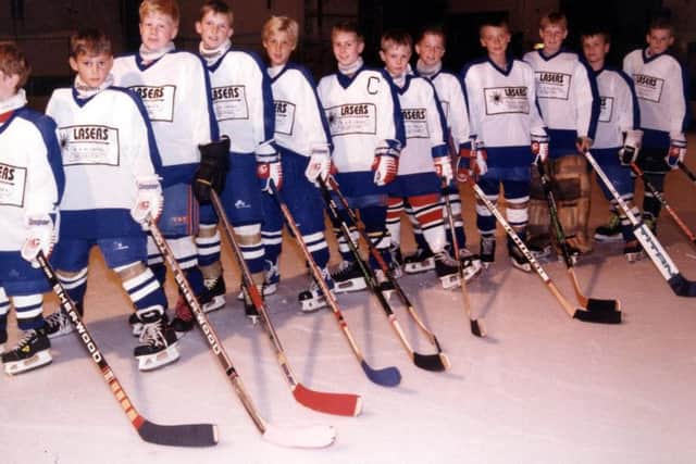 Sheffield Lasers under-12s ice hockey team pictured at the rink in August 1993.
