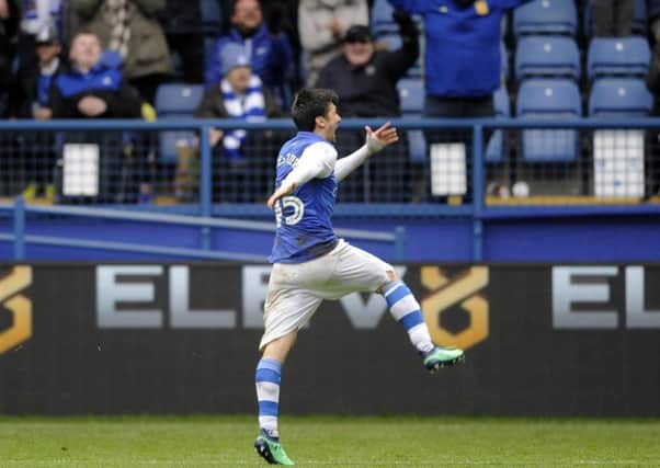 Fernando Forestieri celebrates scoring against Preston on his first appearance since August