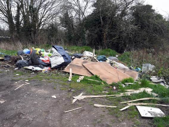 Fly tipping on the Victoria Road council allotment site in Woodhouse (Photo: Peter Wolstenholme).