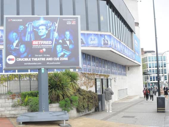 The Crucible Theatre is currently hosting the World Snooker Championships. Picture: Sam Cooper/The Star.