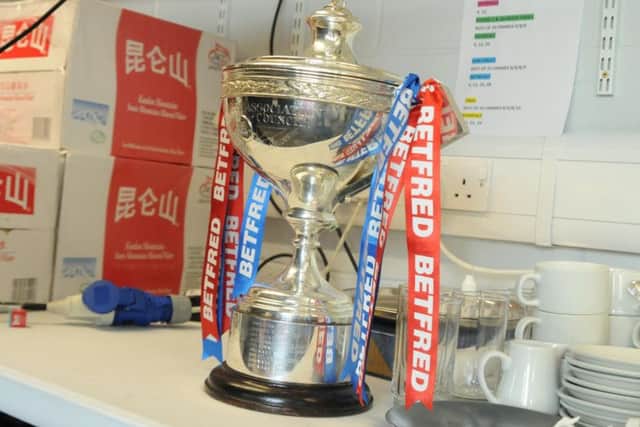 The World Snooker Championships trophy. Picture: Sam Cooper/ The Star.