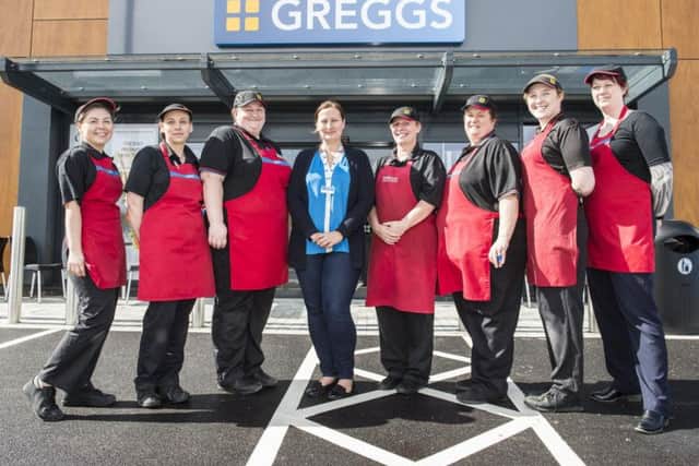 The team at the new Greggs at St James Retail Park. (Photo: Dean Atkins).