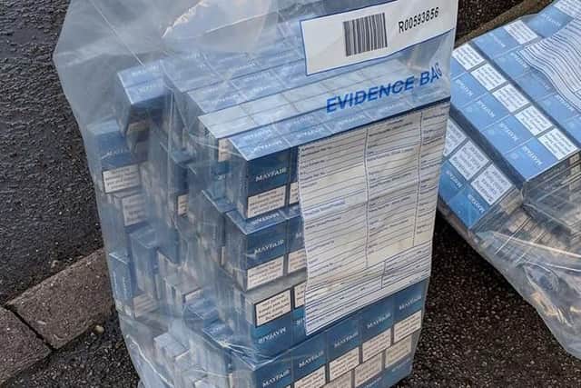 Counterfeit cigarettes seized in Manor today (photo: South Yorkshire Police)