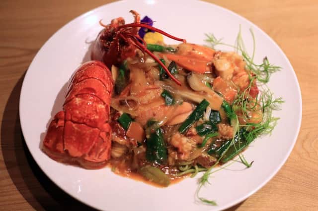 Food review at Oisoi Restaurant, St Paul's Place, Sheffield. Pictured is the Lobster Noodles. Picture: Chris Etchells