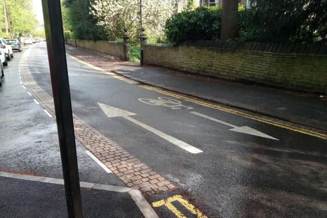 Broomhall Road at the junction with Park Lane, which residents say is dangerous for cyclists.