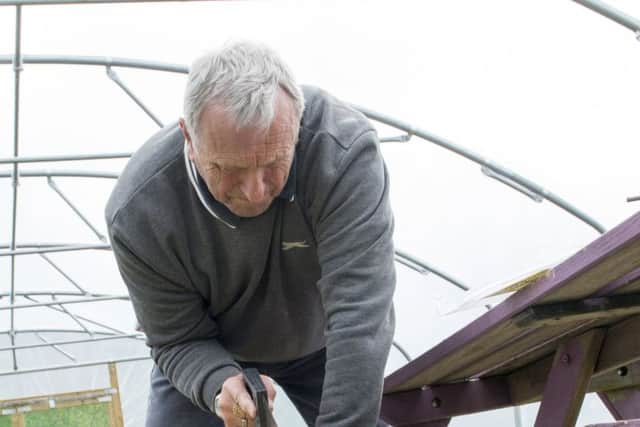 Herdings Community and Heritage Centre food growing
Tony Slack building cold frames