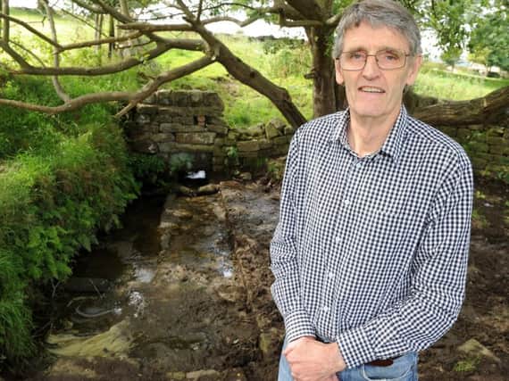 Ray Battye at the old Worrall washing trough that prompted Michael Parker to contact Retro