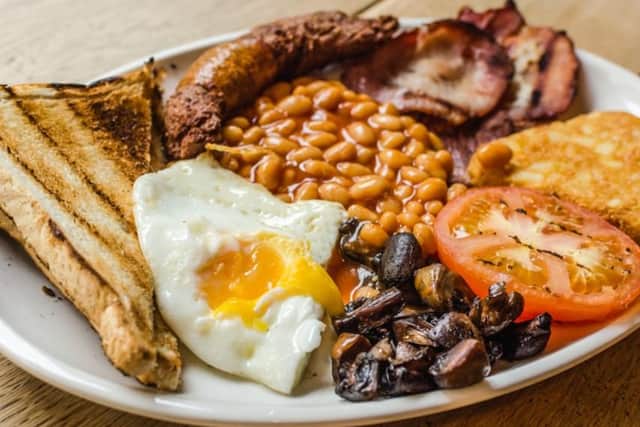 A hearty full English breakfast will soon help to shift a stubborn hangover