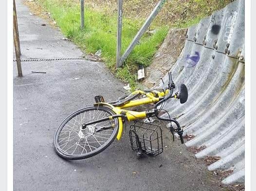 In a separate incident, another bike was found smashed up in Woodhouse.