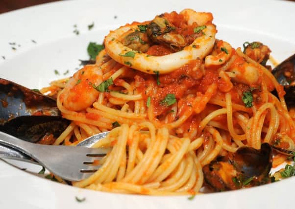 Seafood spaghetti. Picture: Andrew Roe