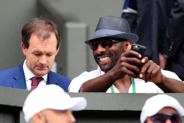 Johnny Nelson with Sky boxing commentator Adam Smith