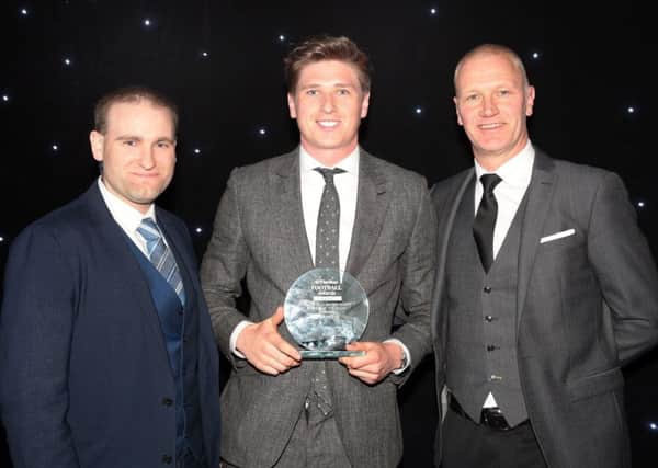 Sheffield Wednesday Player of the Year Adam Reach with Dom Howson and Lee Bullen at the Star Football Awards. Photo by Glenn Ashley.