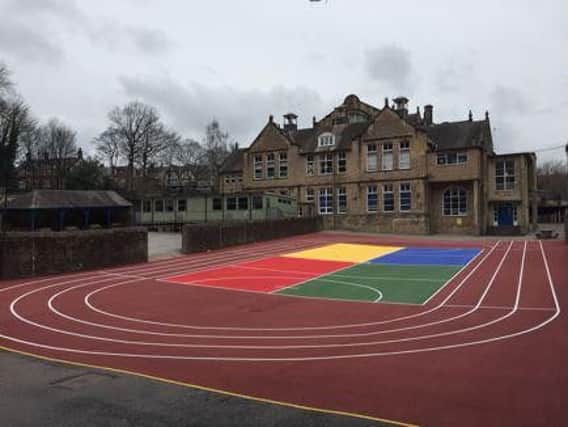 The new playground at Nether Green Junior School, in Sheffield