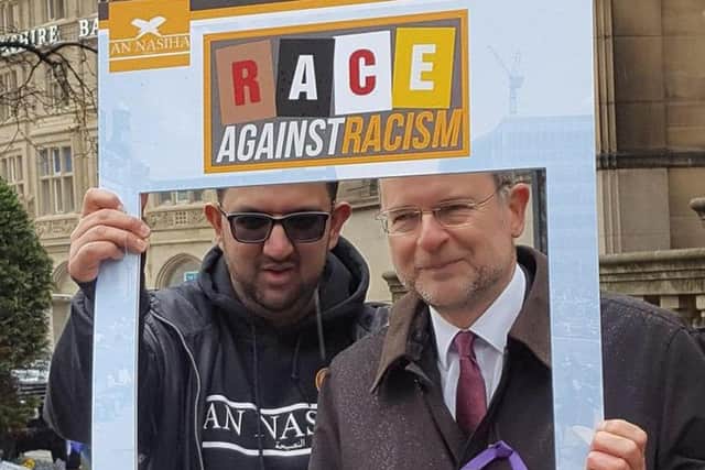 Sheffield Central MP Paul Blomfield joined volunteers from An Nisaha to promote the message that Islam say no to Racism