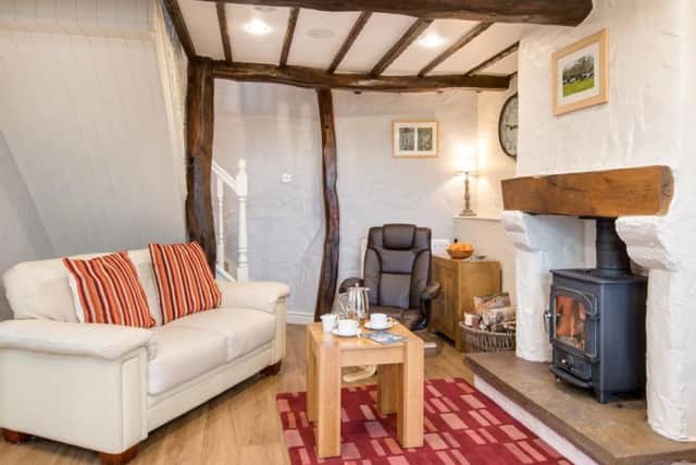 The cosy living room of Gill Cottage
