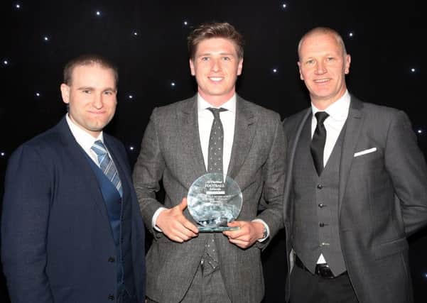 Sheffield wednesday Player of the Year Adam Reach with Dom Howson and Lee Bullen at the Star Football Awards. Photo by Glenn Ashley.