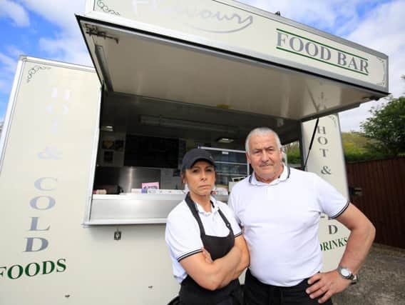 Kerry and Steve Ford with the Flavours Food Bar. Picture: Chris Etchells.