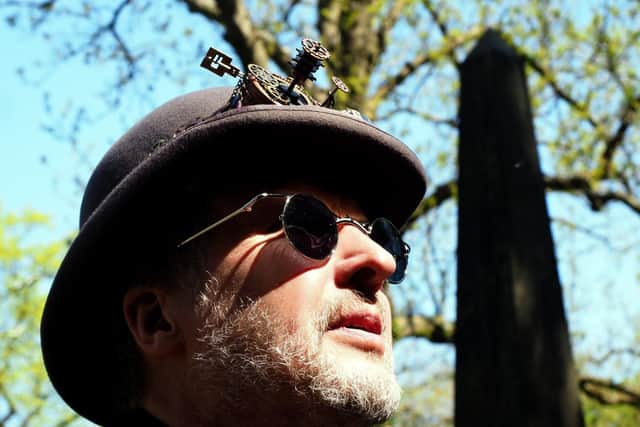 Step Back in Time to 1836 event with the Sheffield Steampunk Society at Sheffield General Cemetery: Richard Worth is pictured. Picture: David Bocking