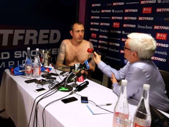 Mark Williams during his post match interview - Richard Sellers/PA Wire